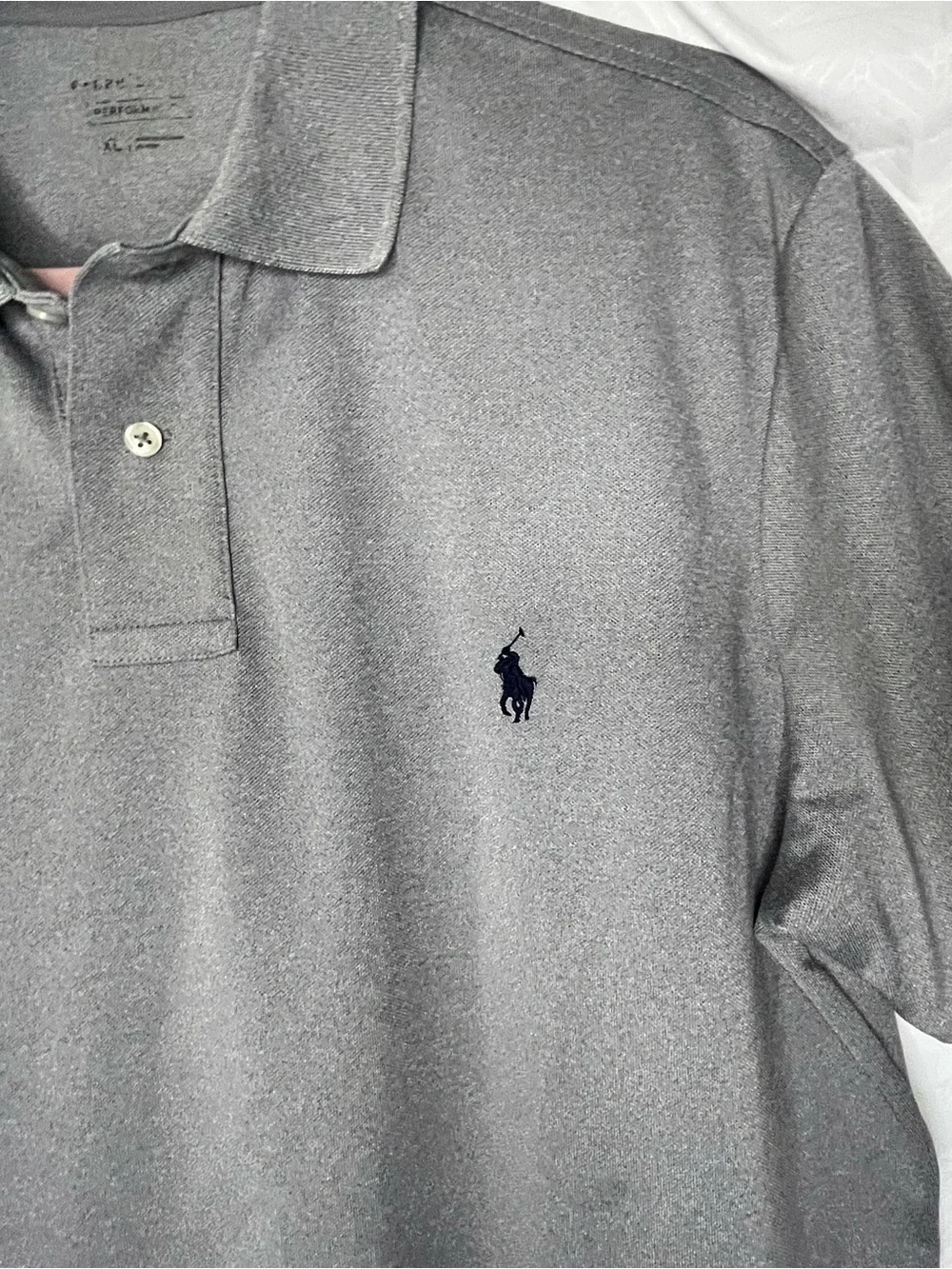Polo by Ralph Lauren Men's Slate Gray Polo with Navy Pony